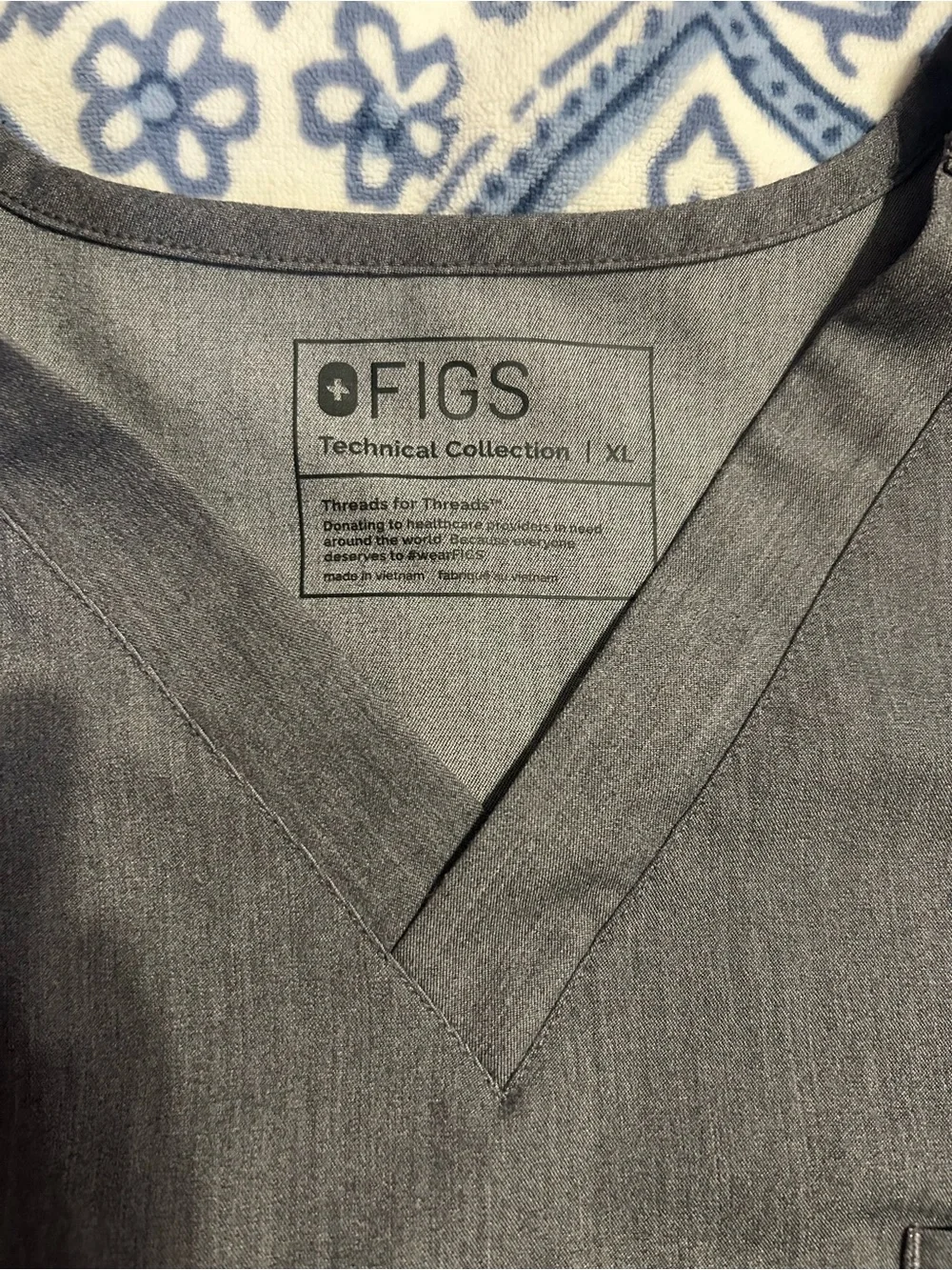 Figs Men's Gray Jogger Pants with Green Drawstring Accent